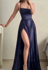 Blue long cami