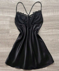 Black silk net cami