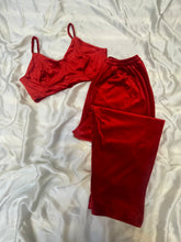 Bikini trouser red velvet