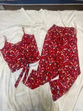 Knot front open cami trouser