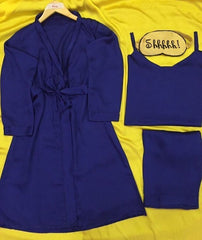 Blue Cami Gown Set