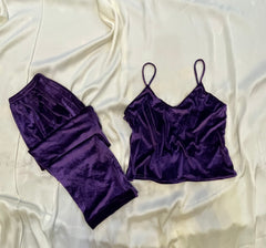 Velvet crop trouser