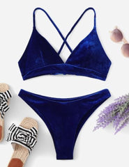 Blue Bikini velvet