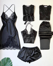 Load image into Gallery viewer, ( Silk black gown cami )
