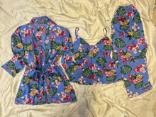 Load image into Gallery viewer, Blue leafs ( gown , cami , trouser )
