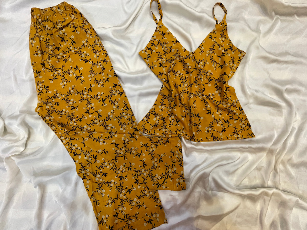 Mustard cami  trouser