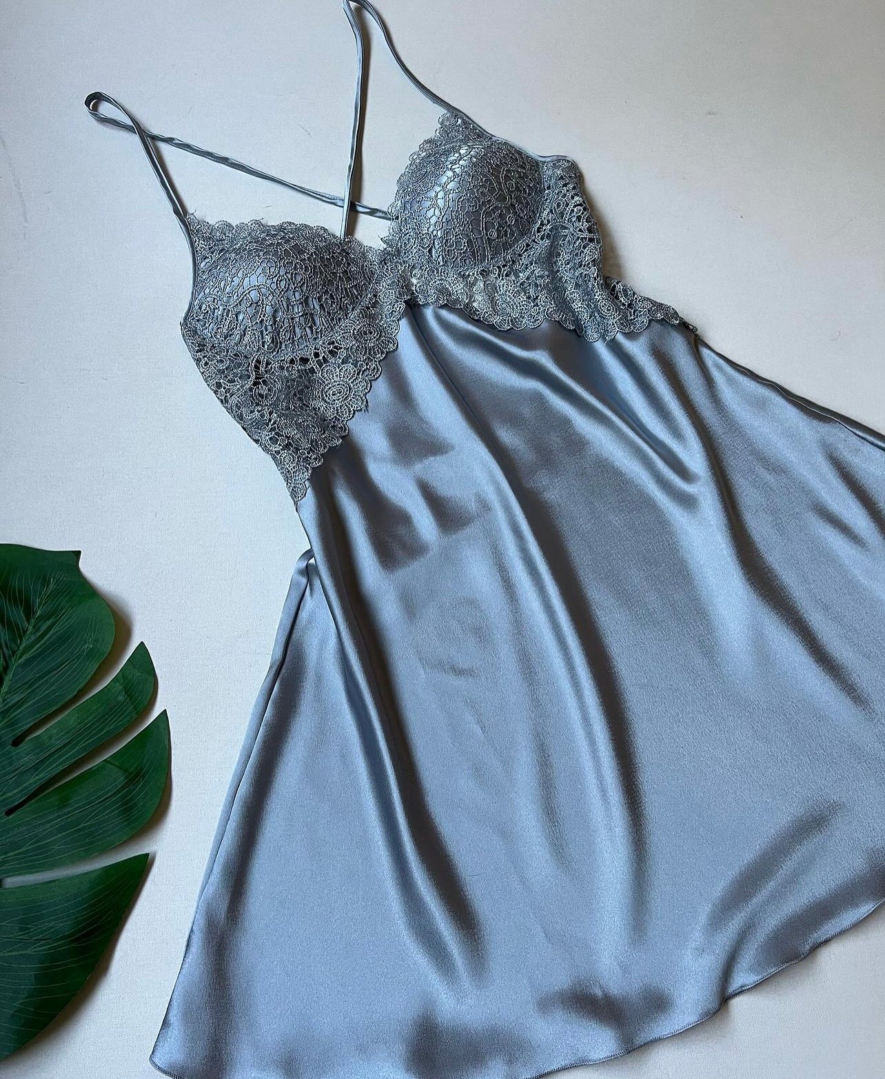 Grey padded  cami  gown( bridal set)
