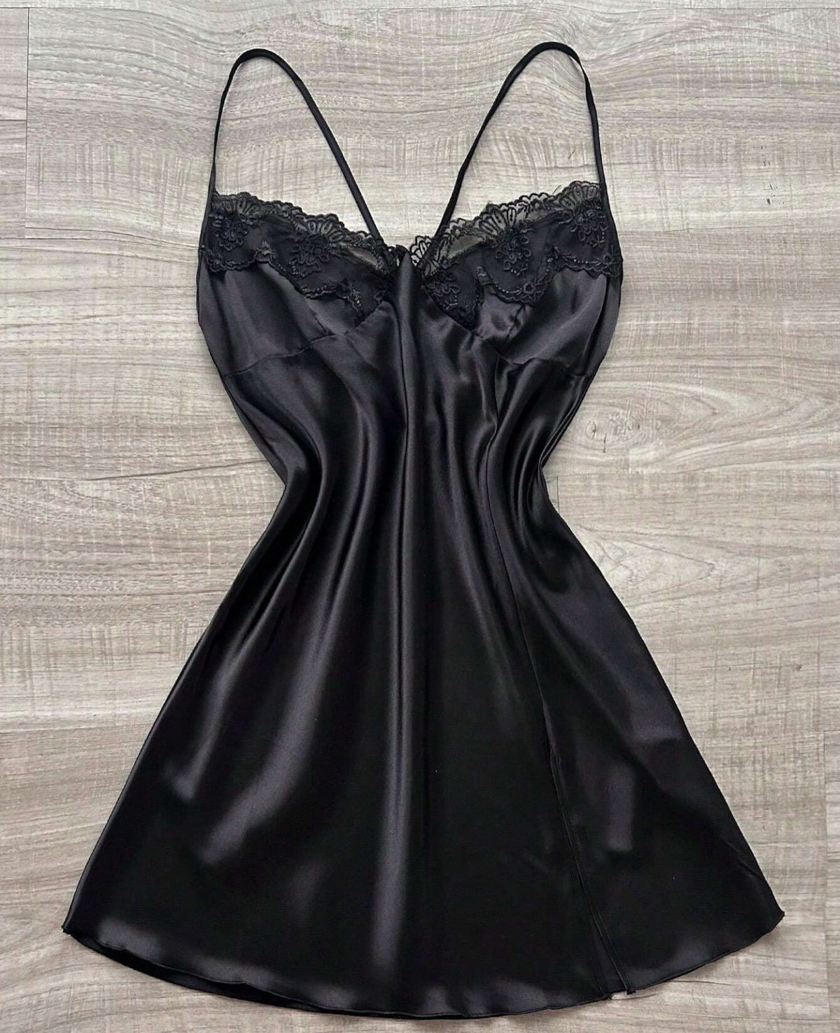 Black silk net cami