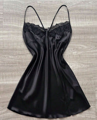 Black silk net cami