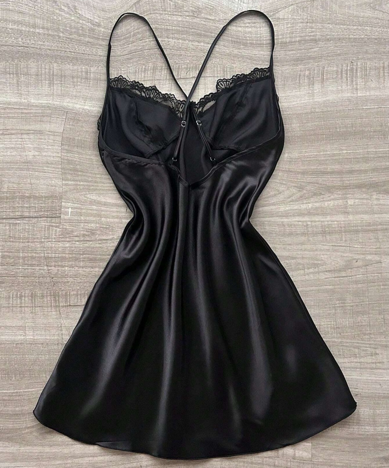 Black silk net cami