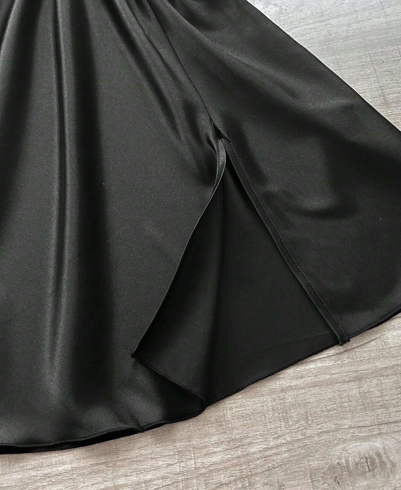 Black silk net cami