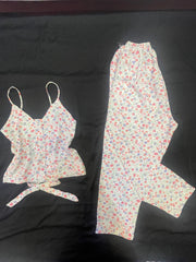 Pink and white knot Cami Trouser