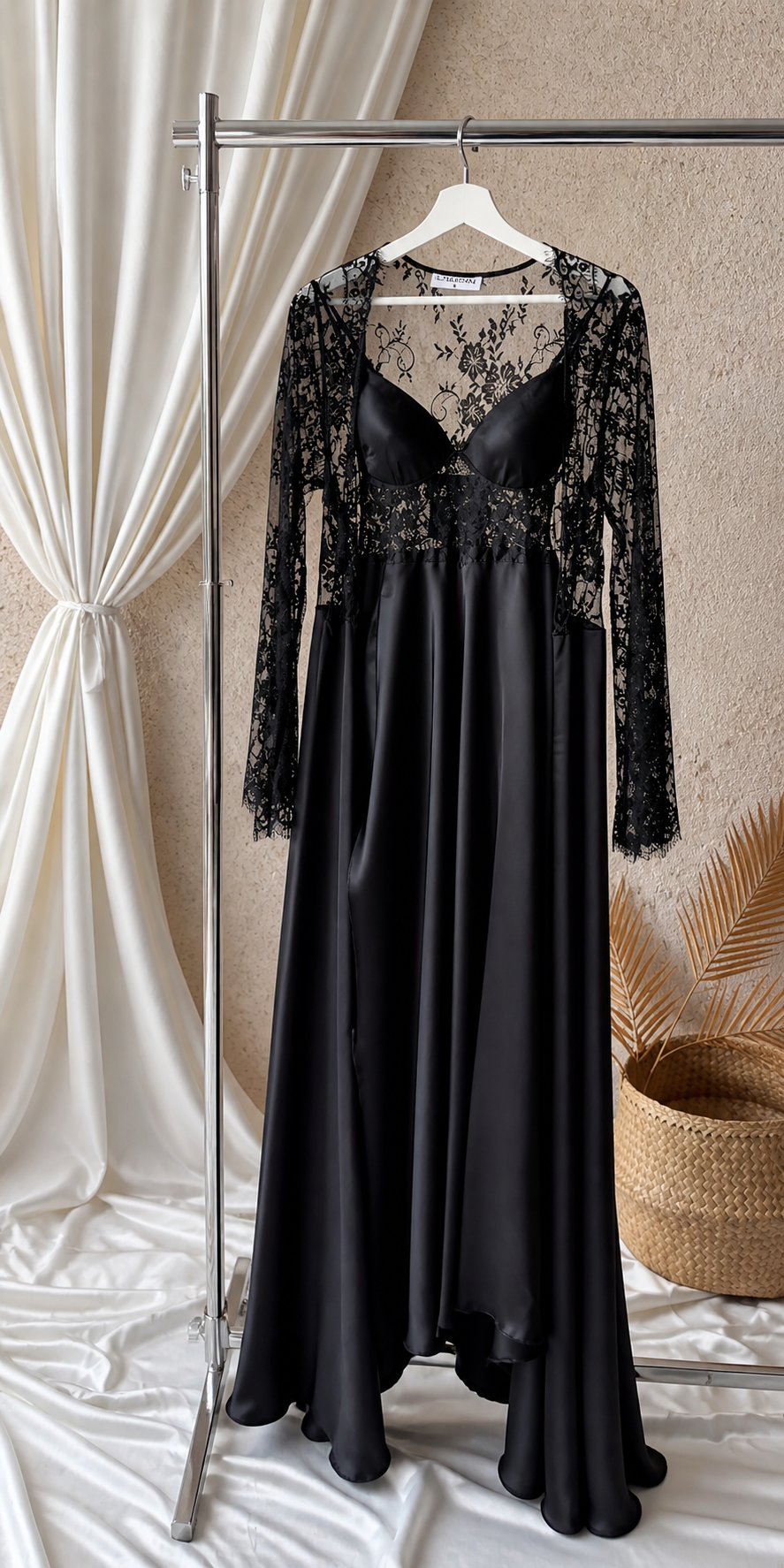 Black silk net full set