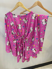 Kaftan pajama set green floral