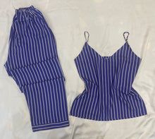 Load image into Gallery viewer, Blue and white Cami Trouser
