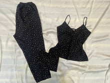 Load image into Gallery viewer, Black polka Cami Trouser
