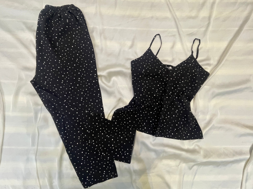 Black polka Cami Trouser