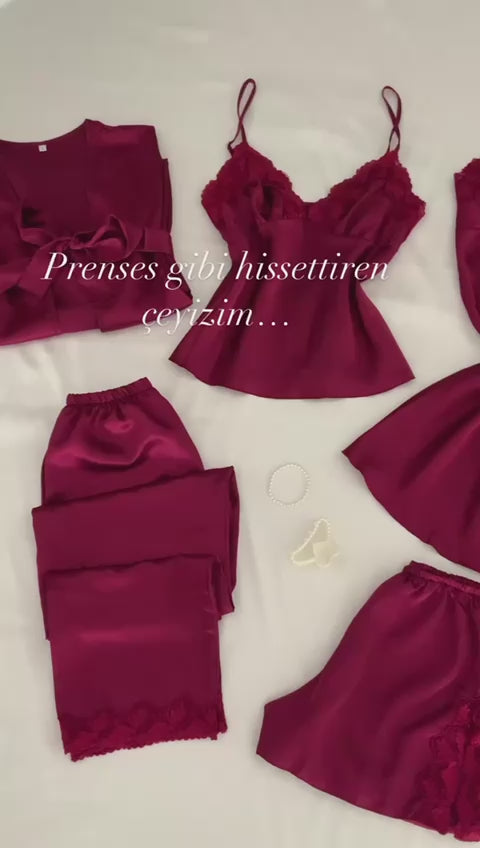 Mehroon Gown, Cami Trouser silk full set