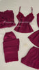 Mehroon Gown, Cami Trouser silk full set