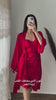 Red cami,gown