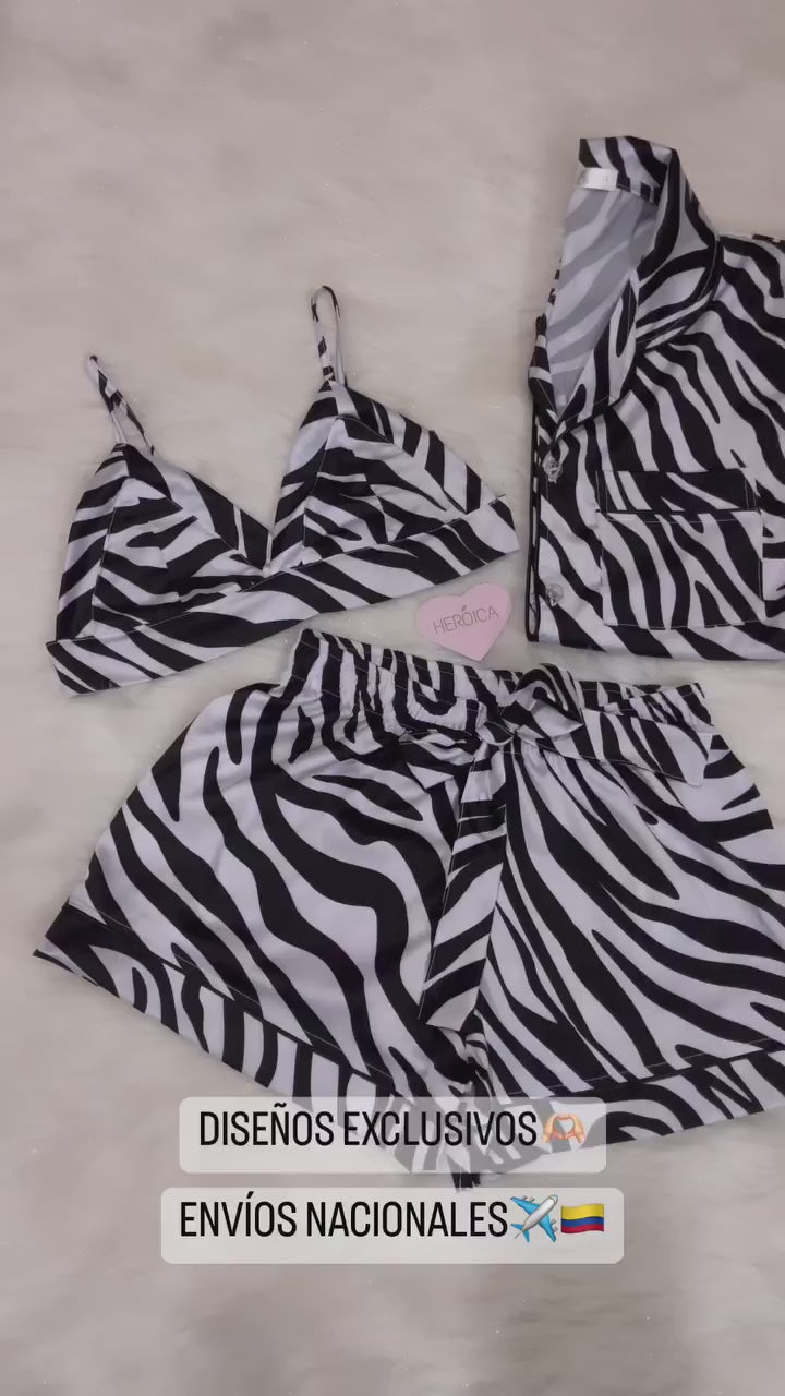 Zebra,shirt half sleeve,shorts,bikini,