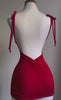 Red silk cami