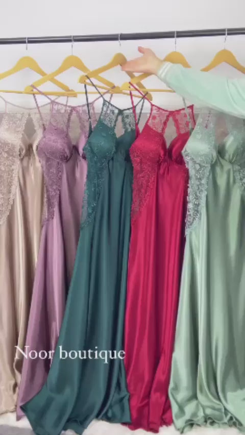 ( Silk green padded cami )