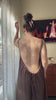 long silk cami brown