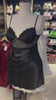 ( Silk  black padded cami ,gown)
