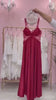 ( Silk  blue padded  long  cami )