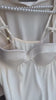 white half padded silk long cami , gown)