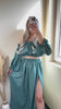 Sleeves top and  skirt green