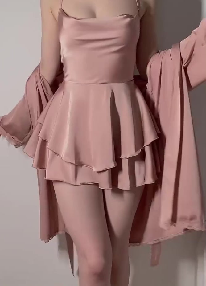 Pink umbrella cami,gown