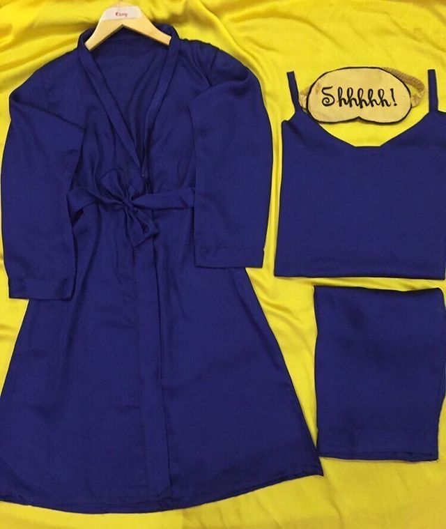 Blue Cami Gown Set