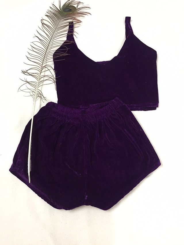 Purple Velvet Camsiole