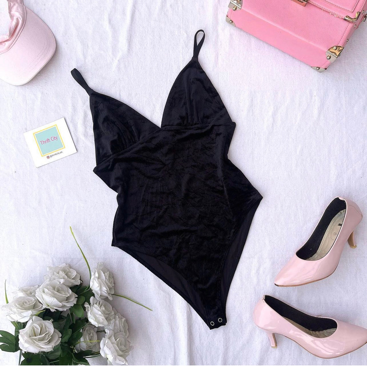 Body Suit Black silk