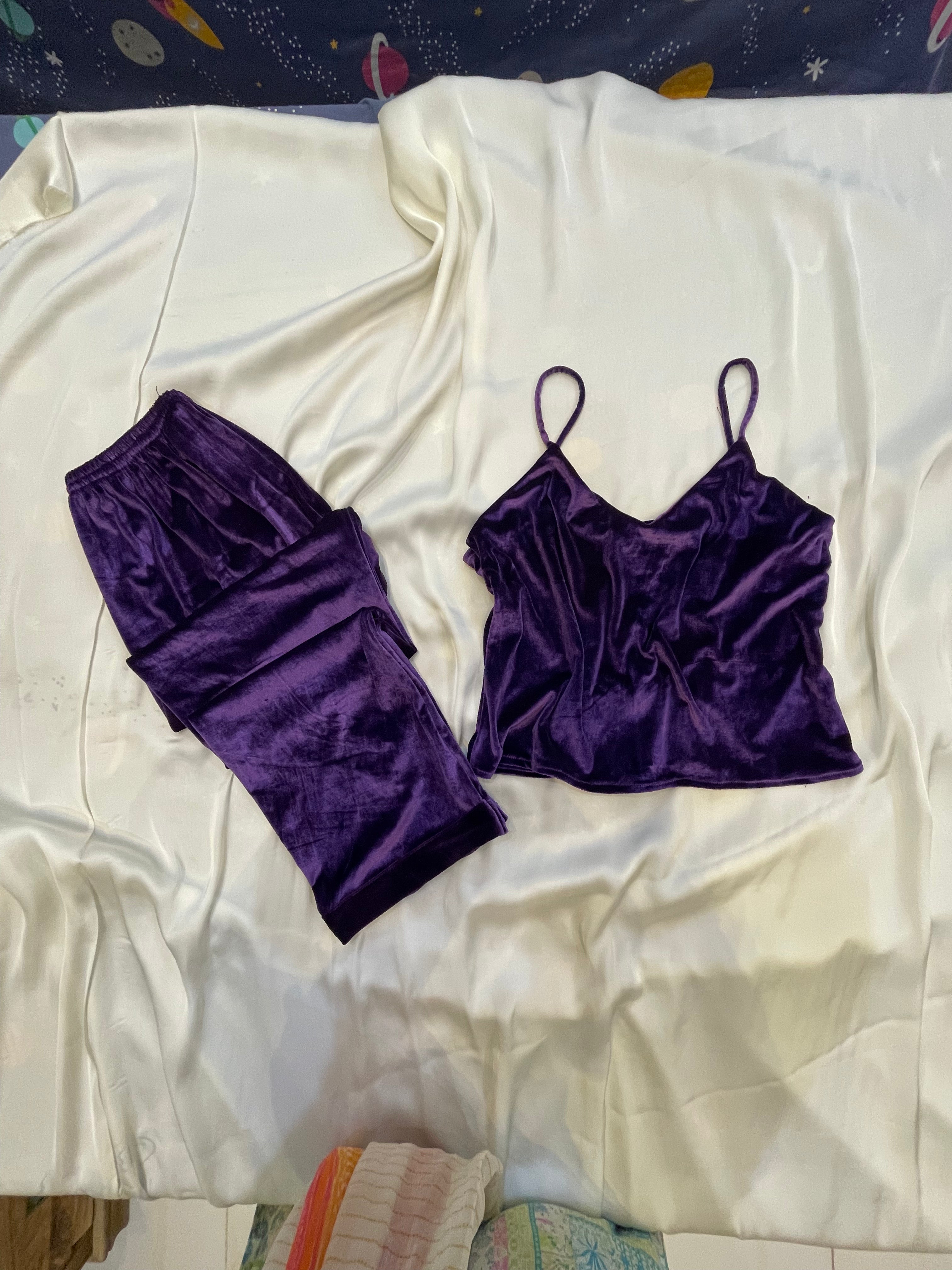 Velvet crop trouser