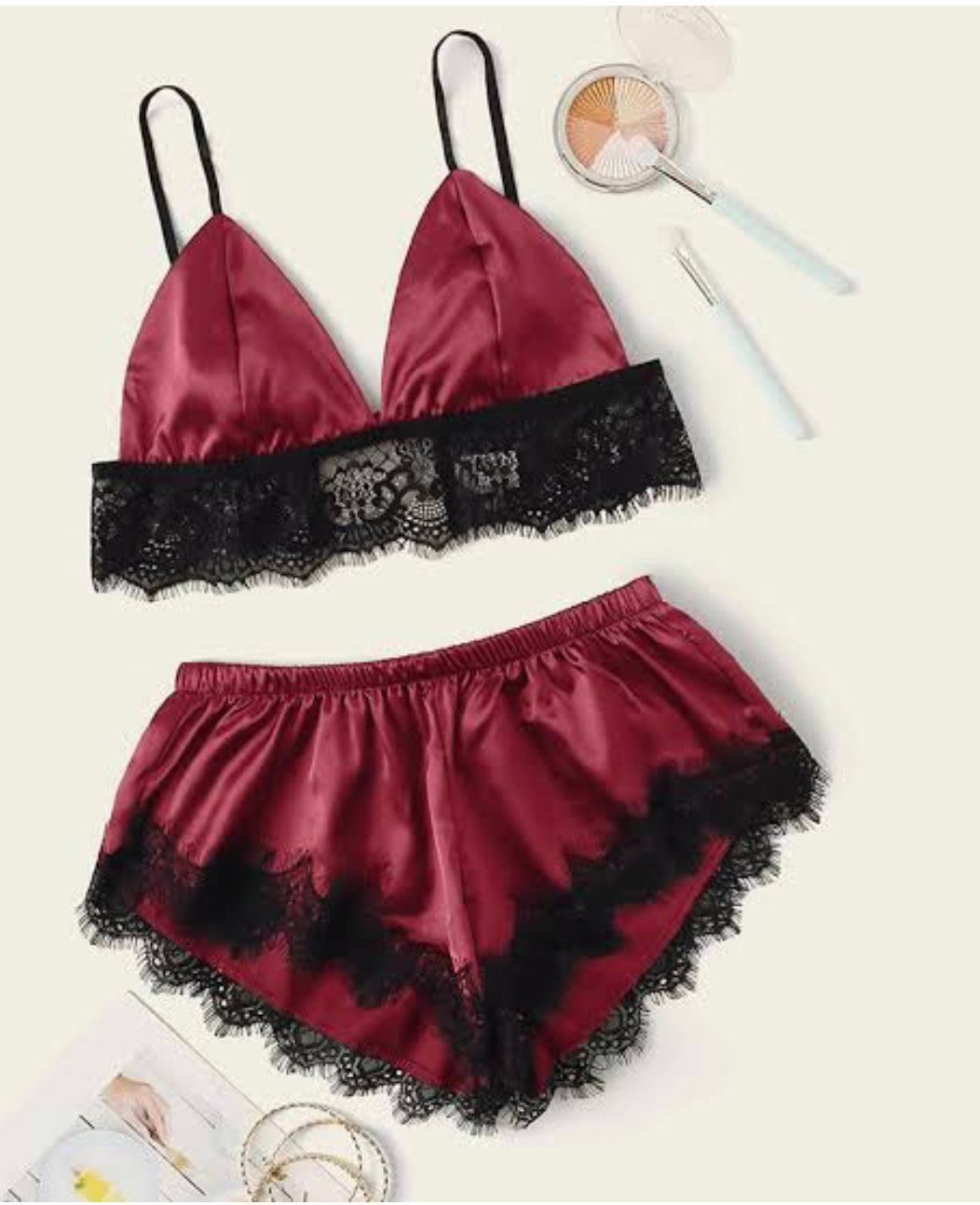 Red Silk bikini